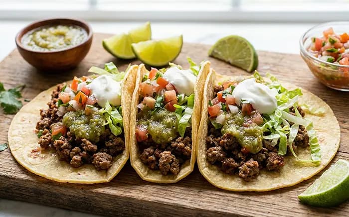 Tacos z chudej mielonej wołowiny