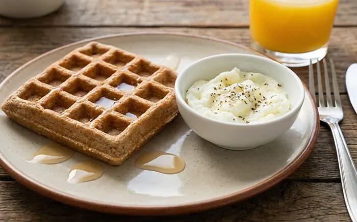Wafle i białka jaj